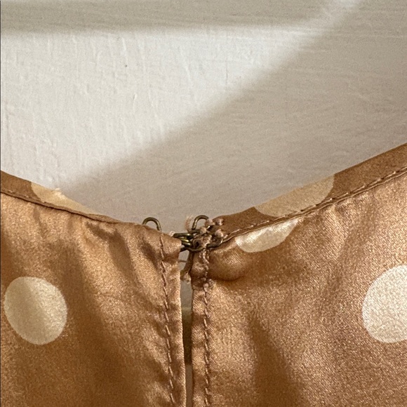 Vintage Robert Rodriguez Brown and Cream Polka Dot Romper - Picture 12 of 13